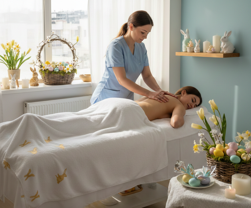 Massagem em Goiânia na Páscoa com ambiente aconchegante e relaxante